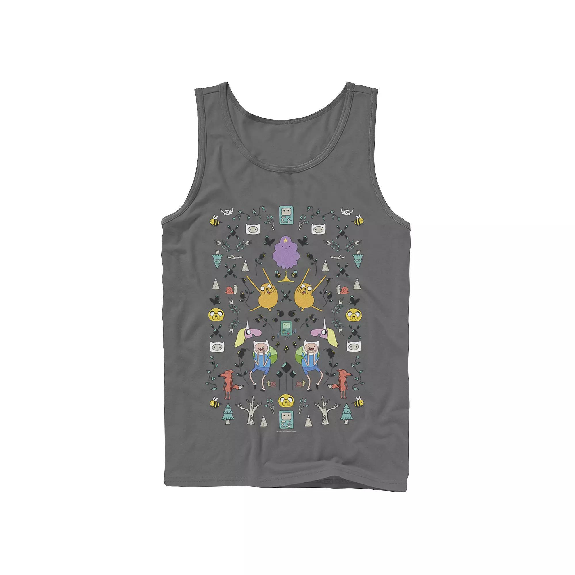 Mens Adventure Time Character Icon Collage Tank Top Product Image