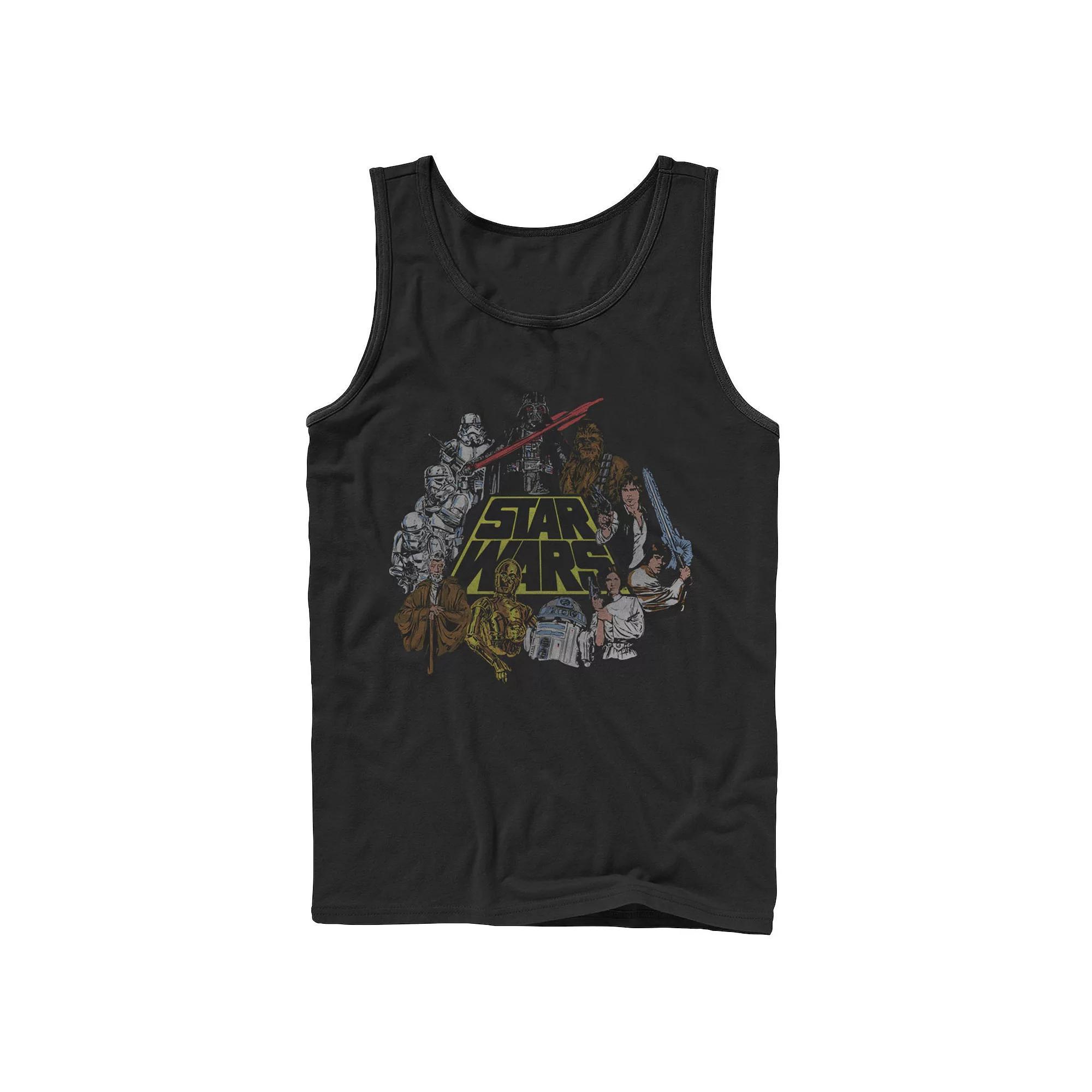 Men's Star Wars: The Clone Wars Clone Helmets Tank Top, Size: XL 30, Black Product Image