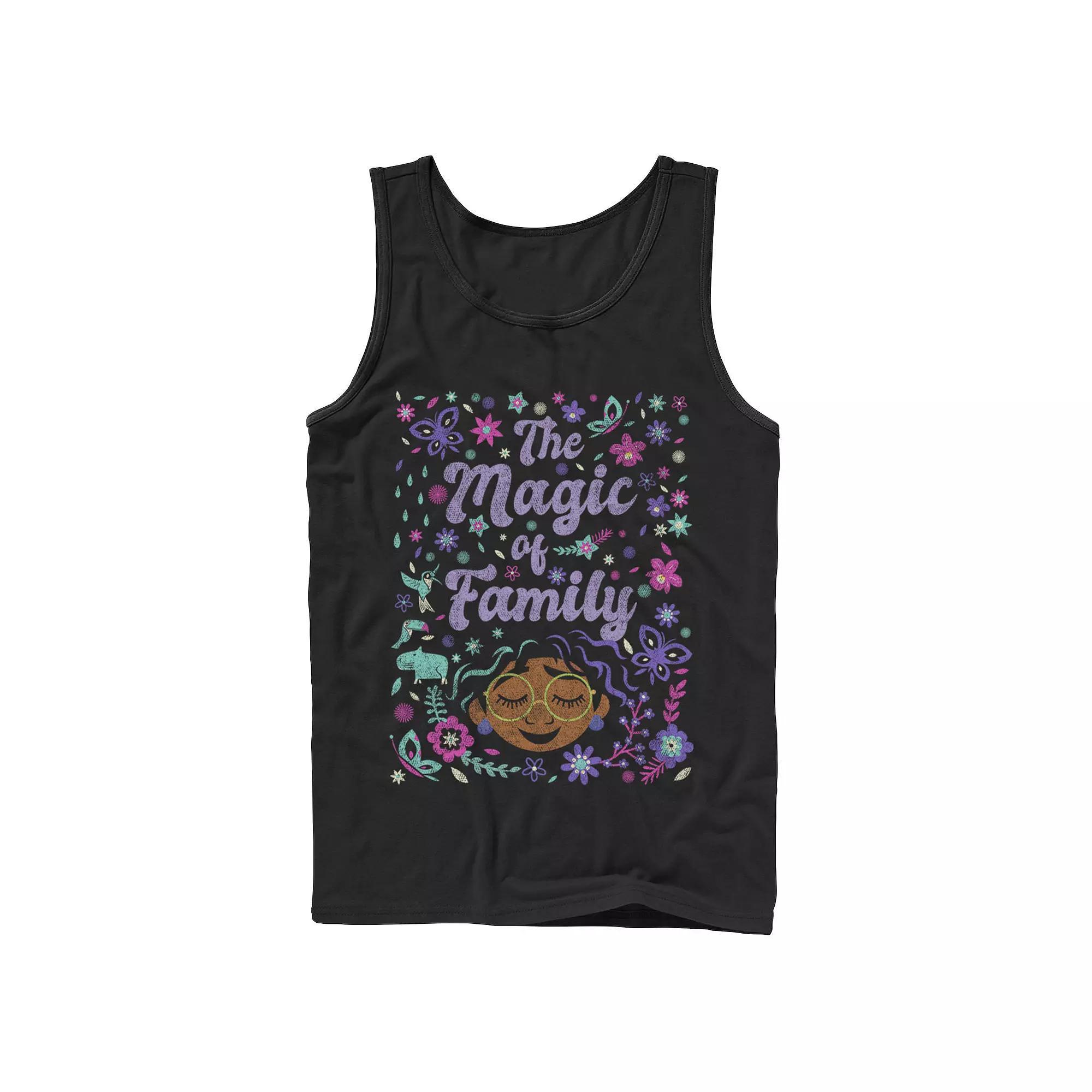 Disney's Encanto Men's The Magic Of Family Collage Poster Tank Top, Size: Large, Black Product Image