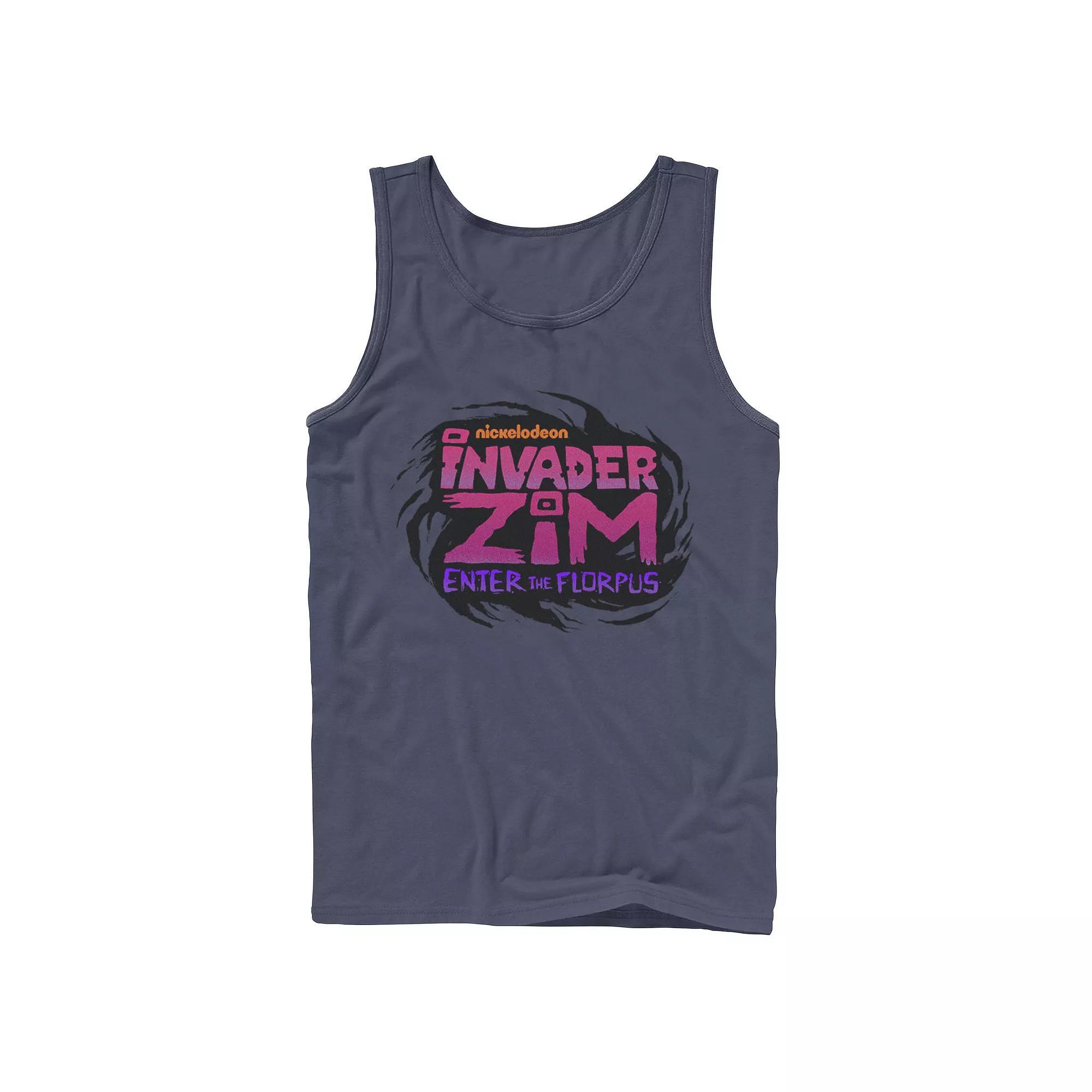 Men's Nickelodeon Invader Zim Enter Florpus Logo Graphic Tank Top, Size: Small, Blue Product Image