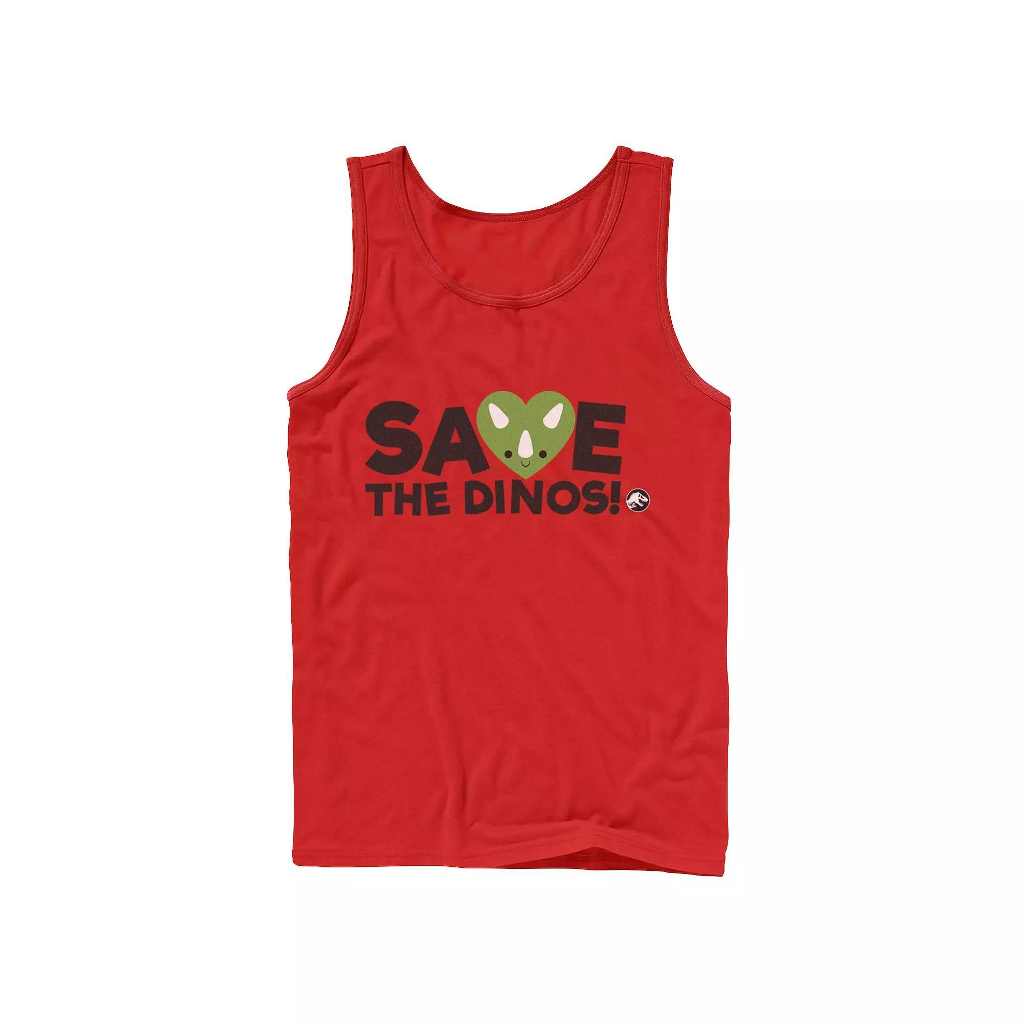 Men's Jurassic World: Fallen Kingdom Save The Dinos! Tank Top, Size: XL, Grey Product Image