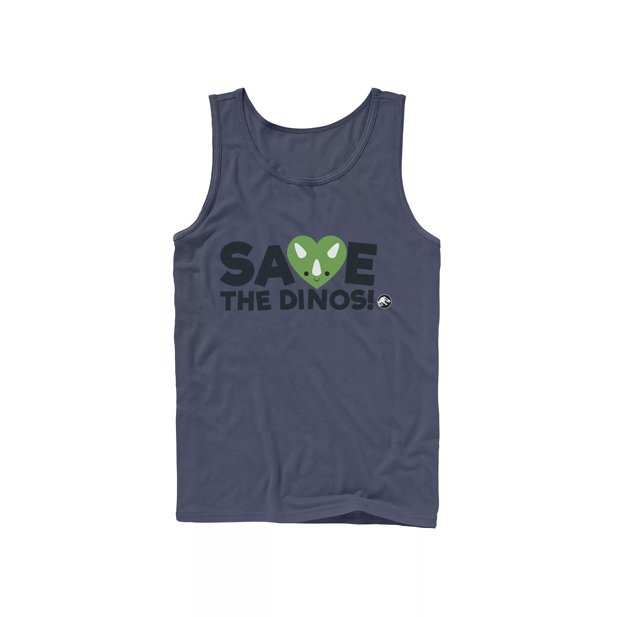 Men's Jurassic World: Fallen Kingdom Save The Dinos! Tank Top, Size: XL, Grey Product Image