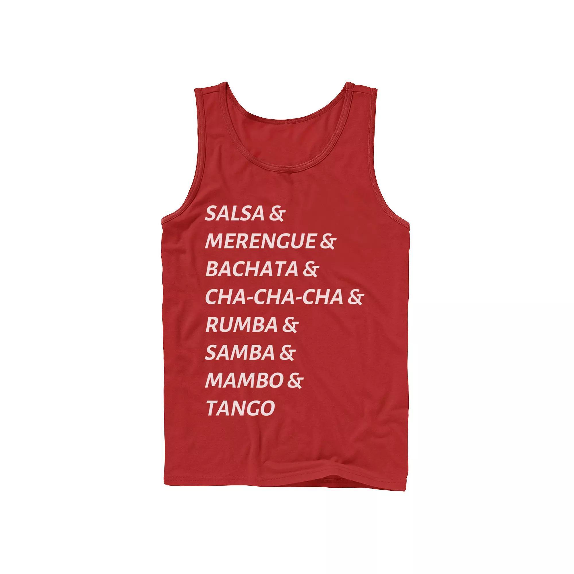 Mens Latin Dance Stack Text Tank Top Product Image