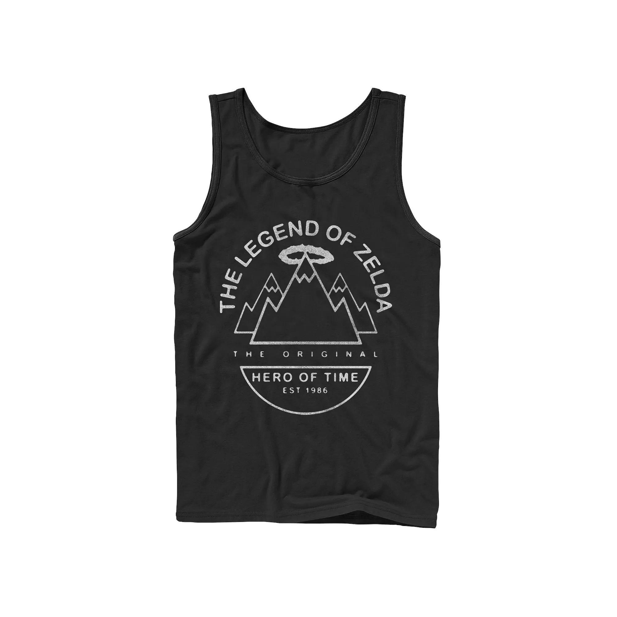 Men's The Legend Of Zelda Simple Line Art Tank Top, Size: Large, Black Product Image
