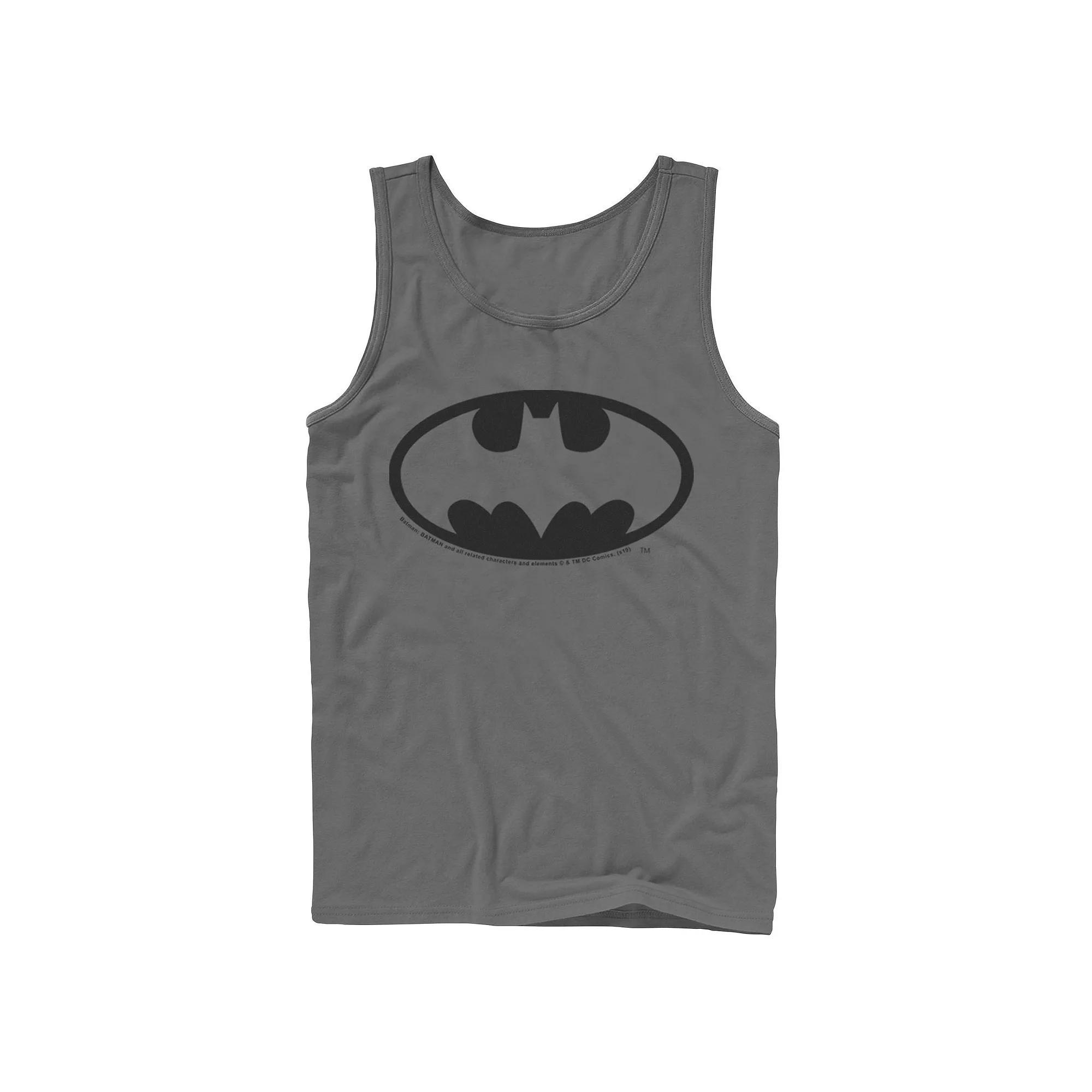 Men's DC Comics Batman Basic Chest Logo Tank Top, Size: Small, Grey Product Image
