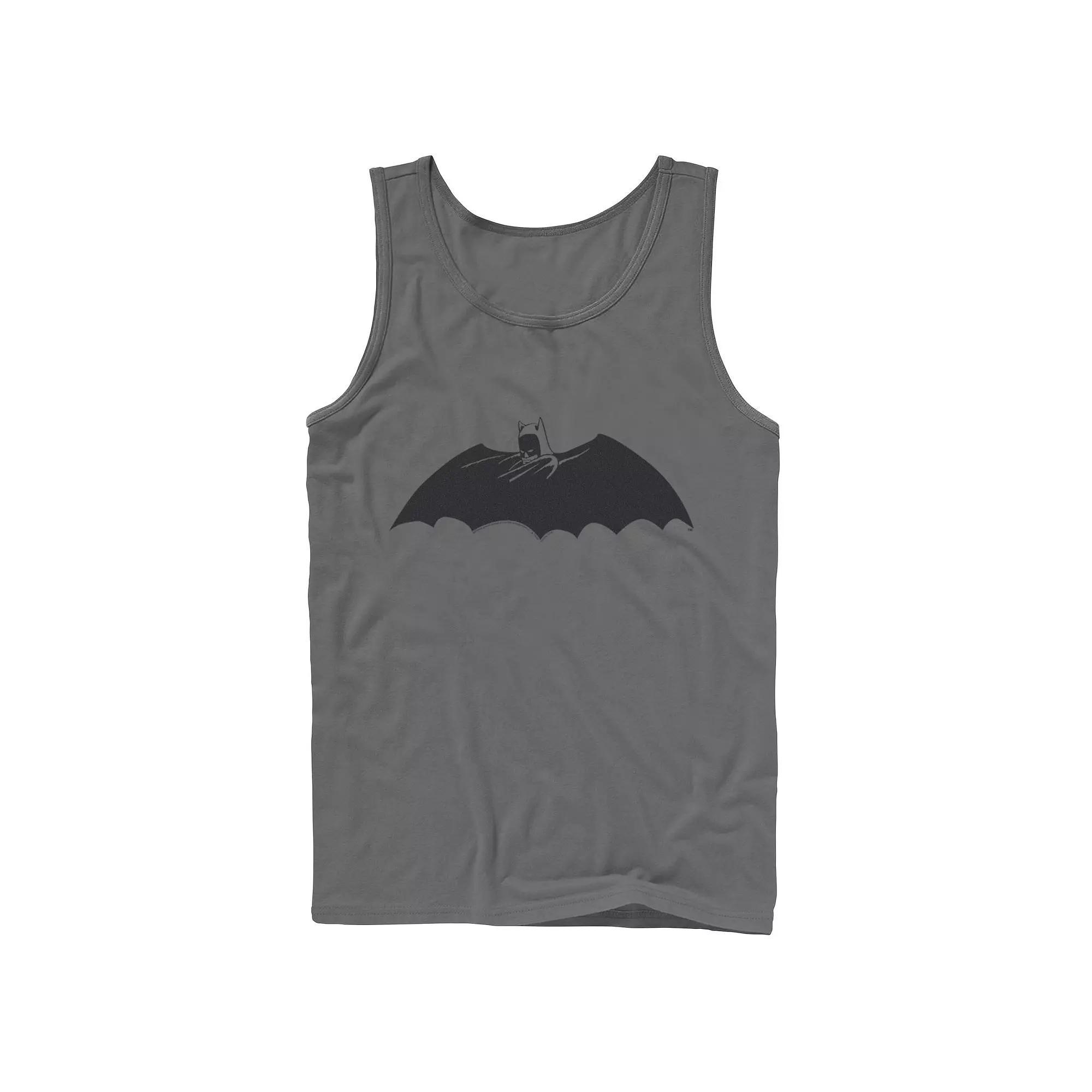 Men's DC Comics Batman Side Portrait Logo Tank Top, Size: Small, Grey Product Image