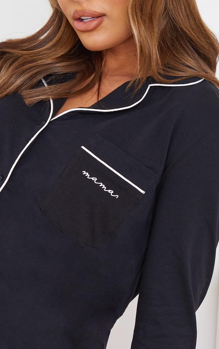 Maternity Black Mama Long Sleeve PJ Top Product Image