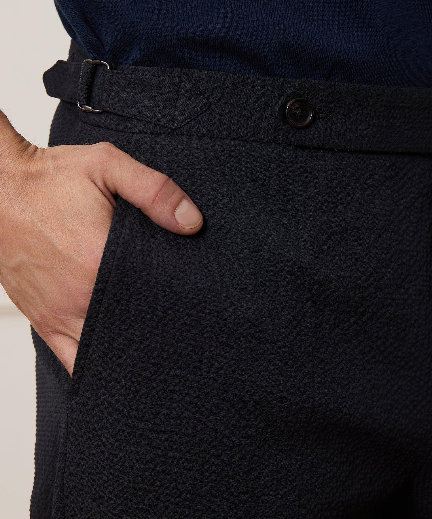 Italian Seersucker Side Tab Trouser Product Image