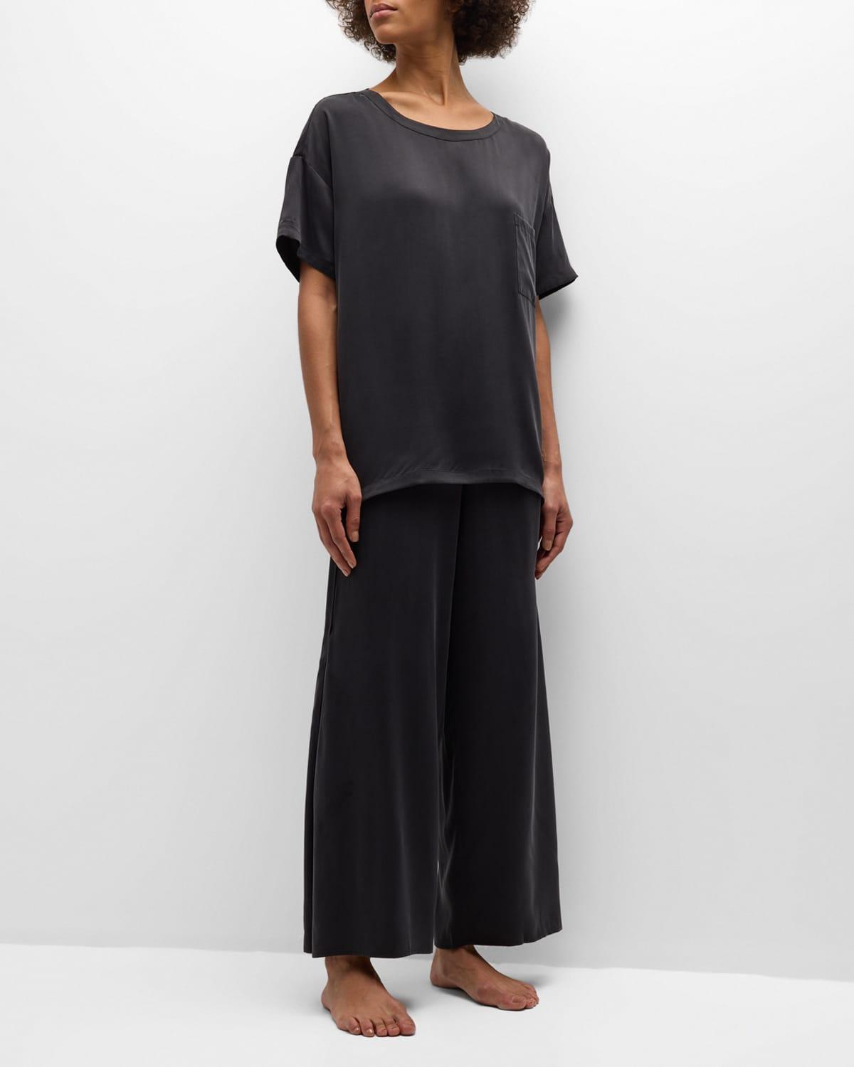 Washable Silk Tee Pant Set Product Image