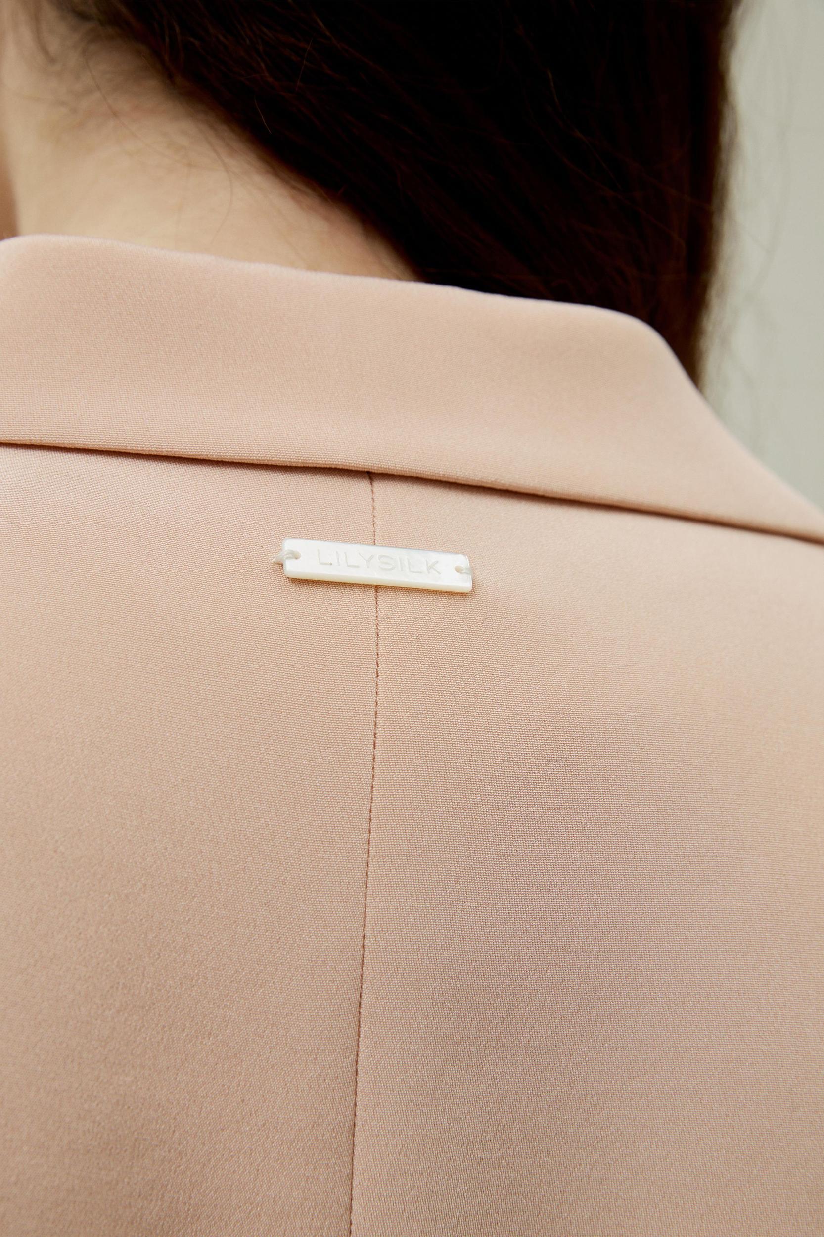 Mahogany Rose Silk Blazer Product Image