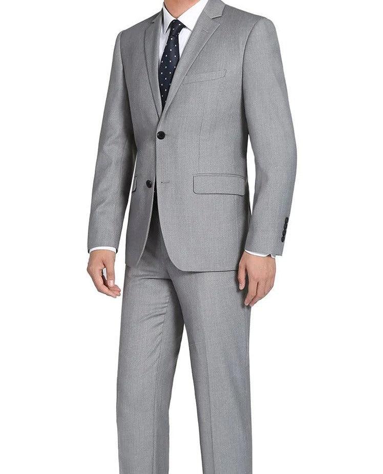 (Limited Sizes) 100% Virgin Wool Regular Fit Light Gray Suit Product Image