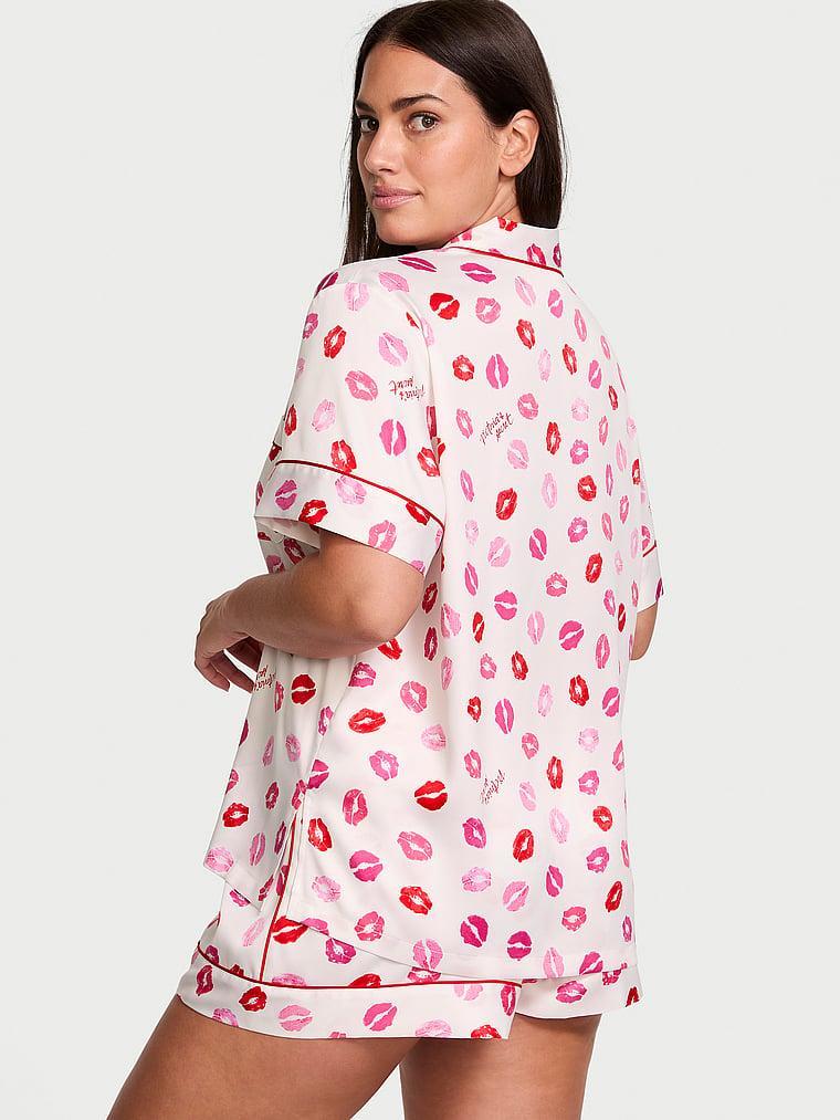 Glazed Satin Long Pajama Set Product Image