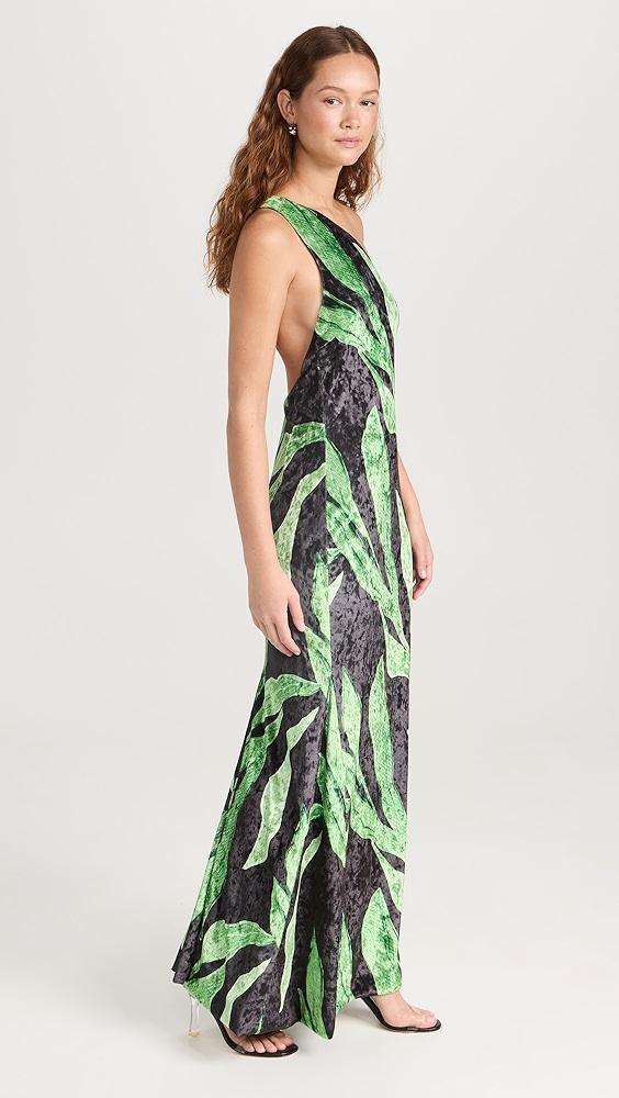 Dur Doux Green Leaf Velvet Maxi Dress | Shopbop Product Image
