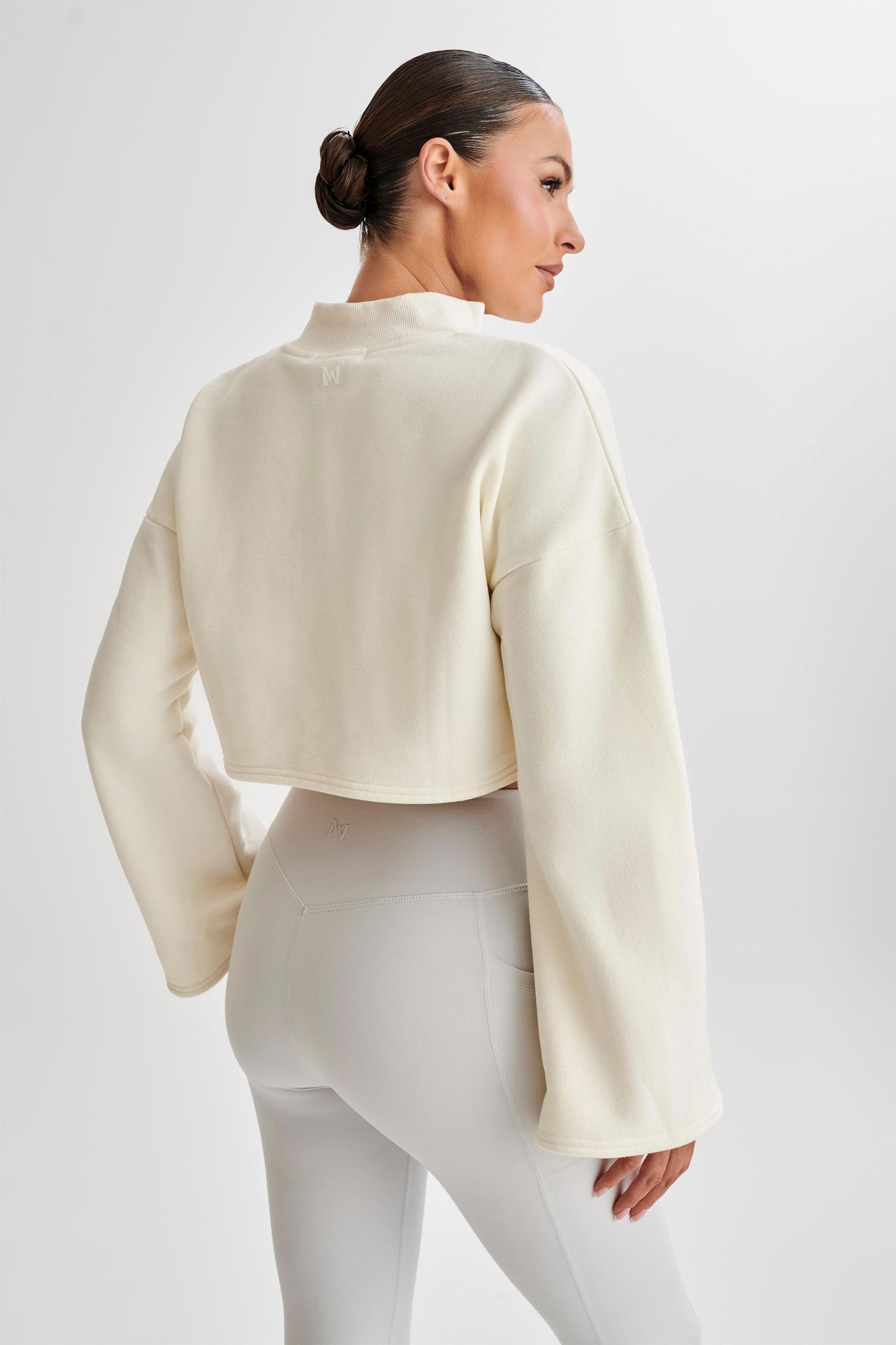 Dempsey Zip Flared Jumper - Bone Product Image