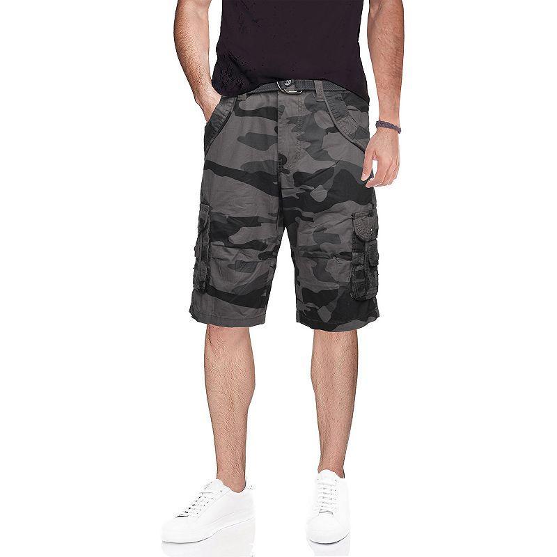 Men's Xray Belted Double-Pocket Bermuda Cargo, Size: 42, Grey Product Image
