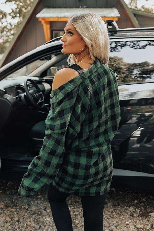 Bonfire Date Plaid Tunic Dress Product Image