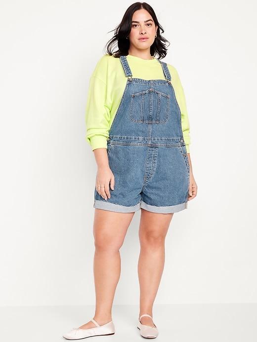 Slouchy Jean Shortalls -- 3.5-inch inseam Product Image