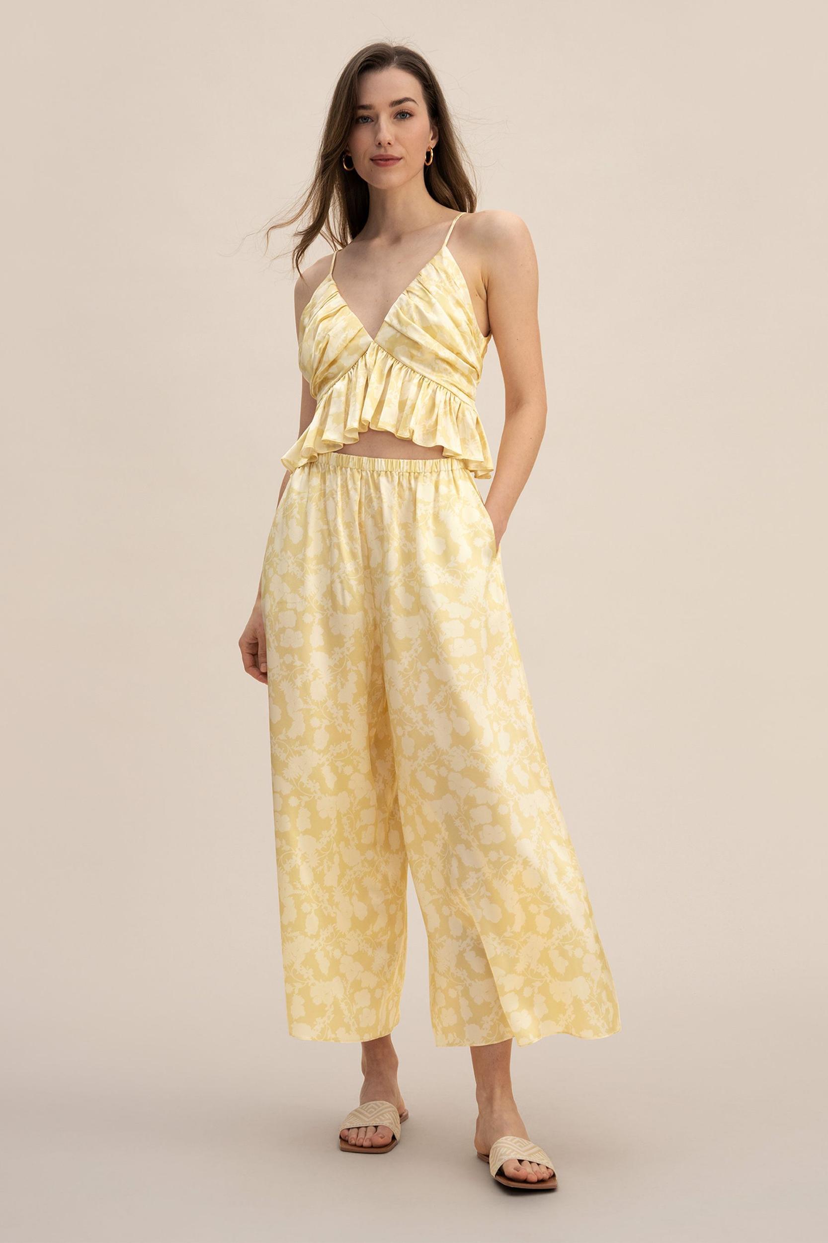 Shadow Print Ruffle Cami Product Image