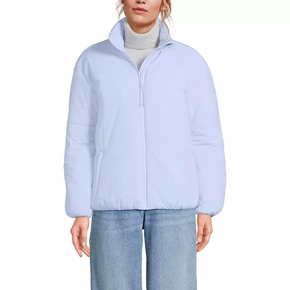 Women's Lands' End Insulated Mockneck Commuter Jacket, Size: XS, Soft Purple Product Image