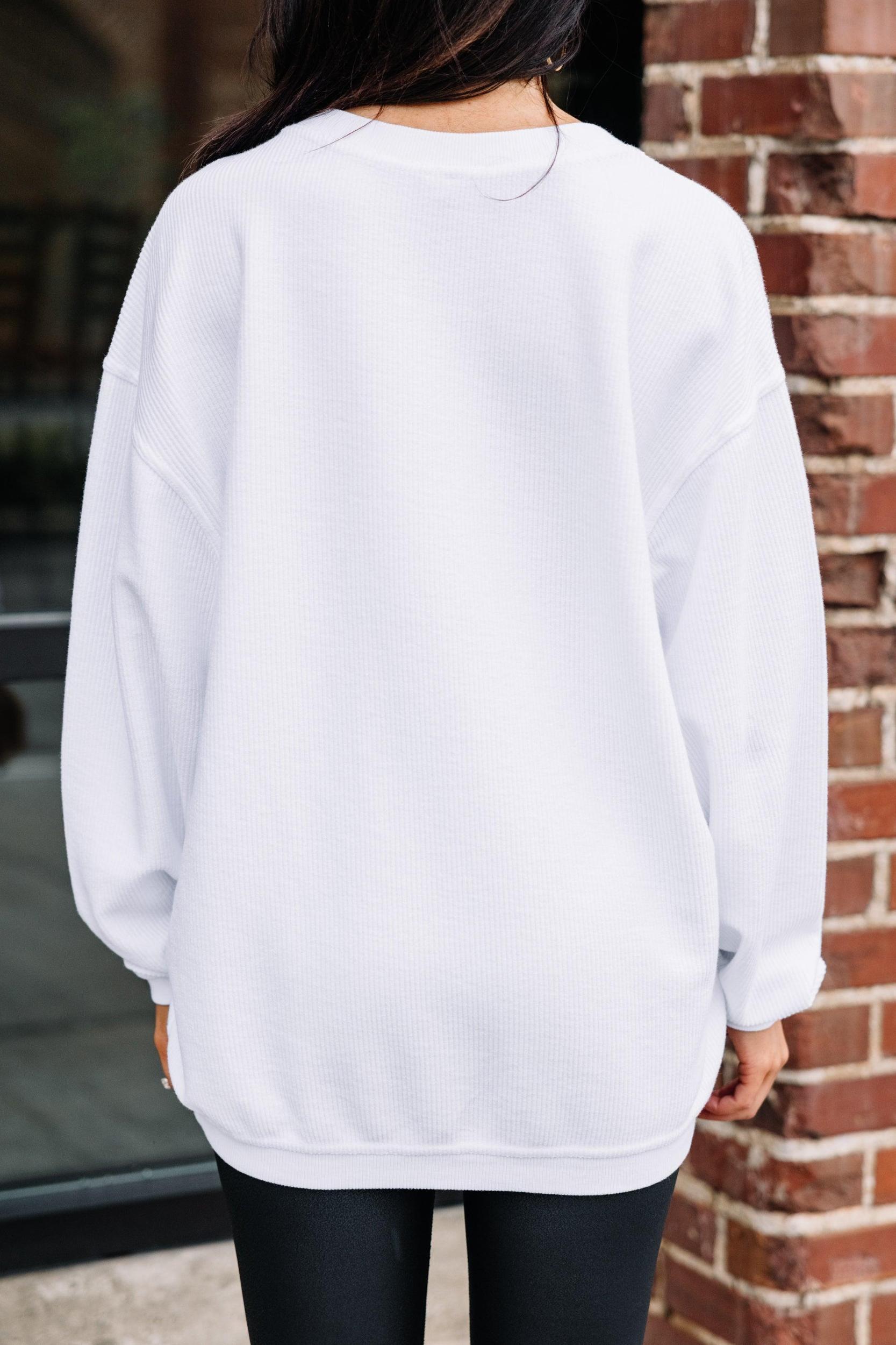 Cool Mom White Corded Graphic Sweatshirt Female Product Image