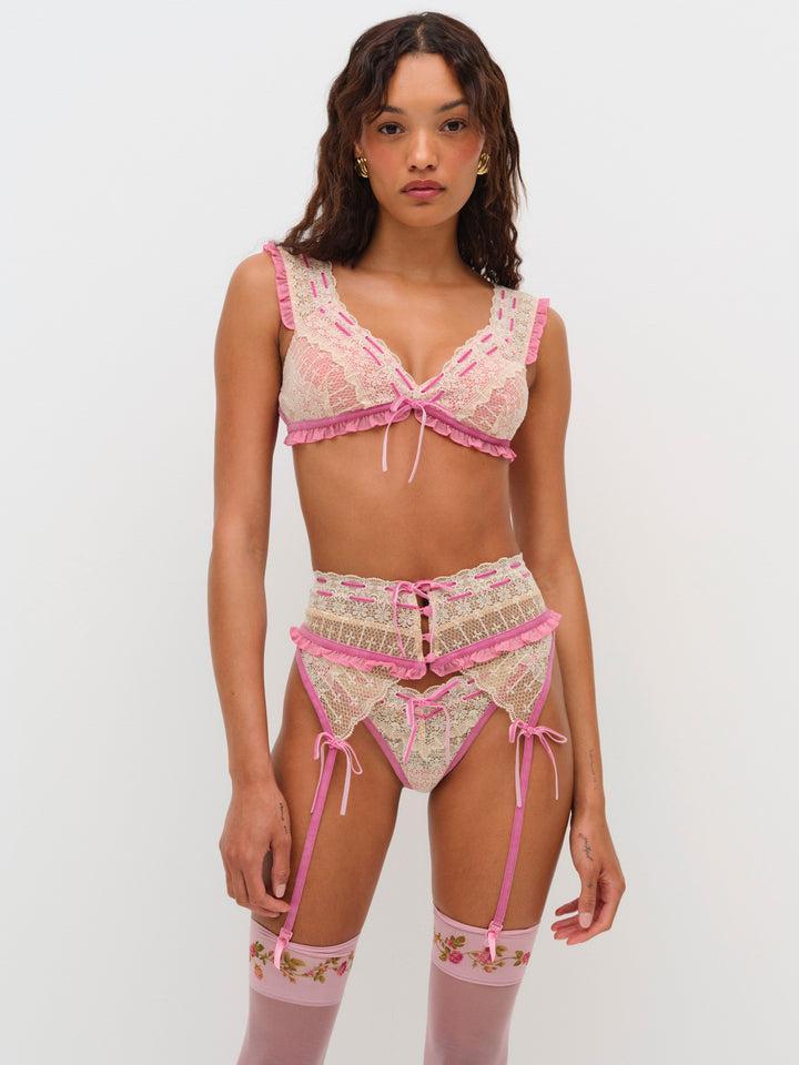 Dauphine Garter Belt — Pink Product Image