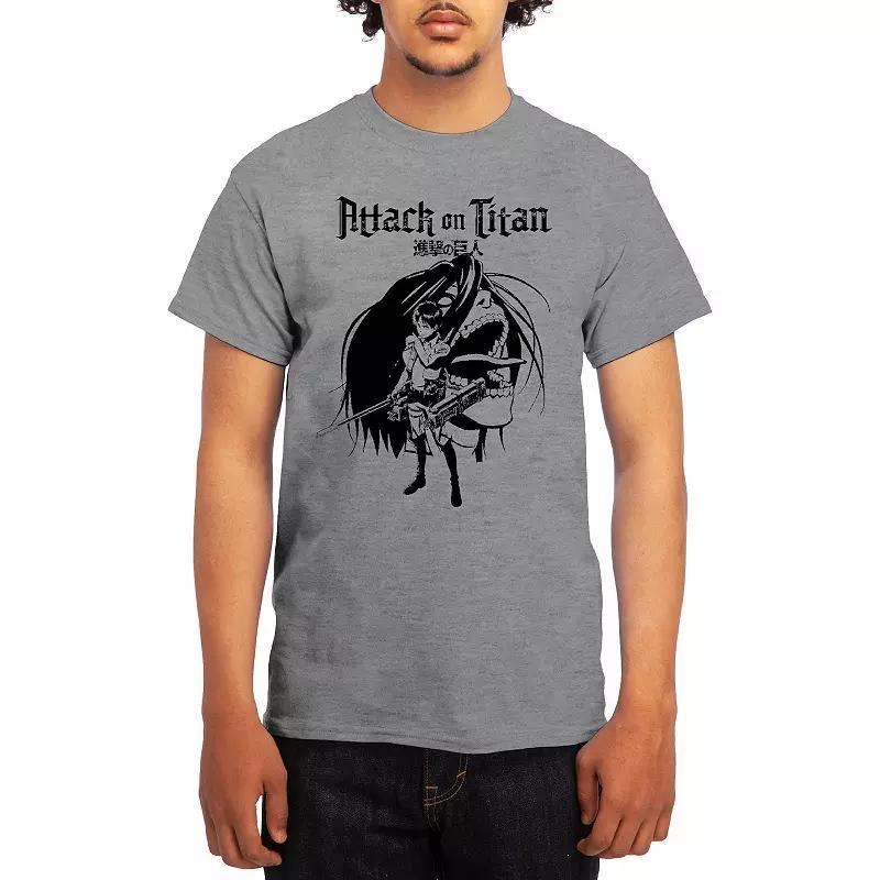 Men's Attack on Titan Eren & Titan Tee, Size: Large, White Product Image