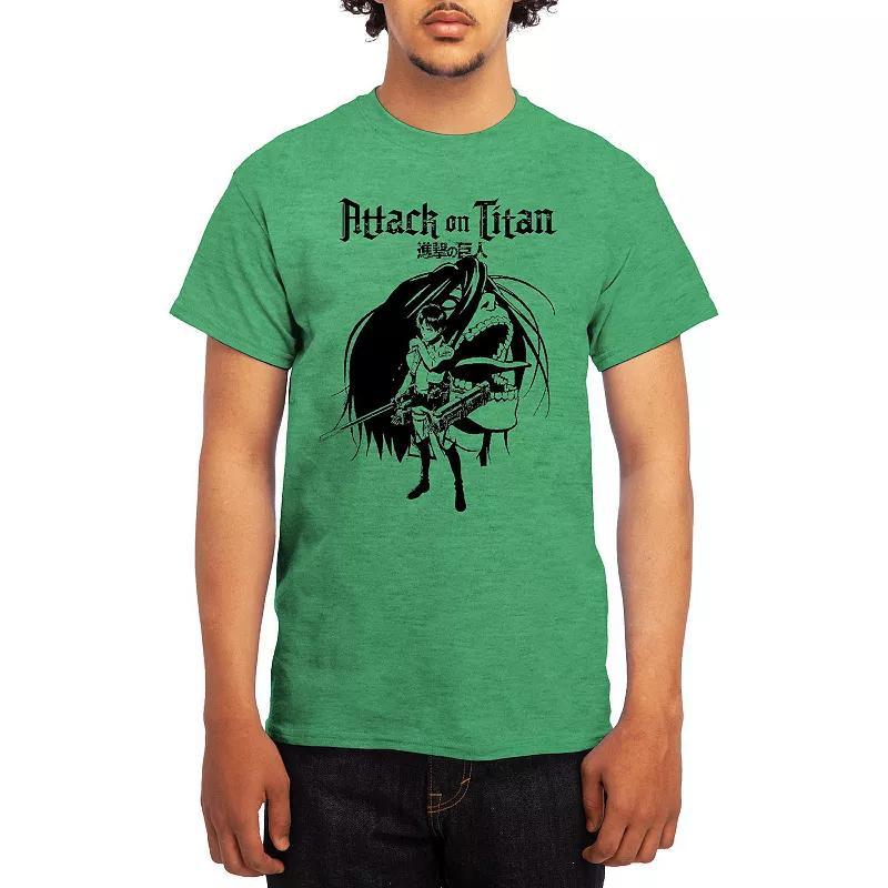 Men's Attack on Titan Eren & Titan Tee, Size: Large, White Product Image