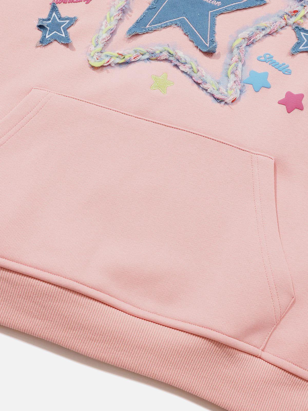 Aelfric Eden Denim Star Applique Hoodie Product Image