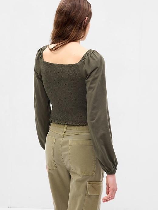 Smocked Cropped Top Product Image