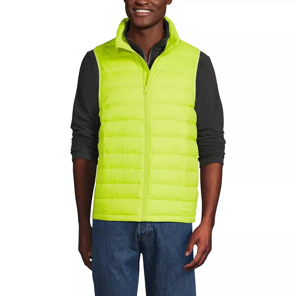 Men's Lands' End Wanderweight Down Puffer Vest, Size: Large, Mist Green Product Image