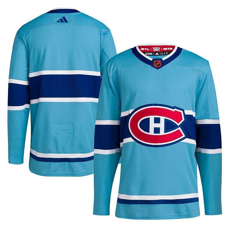 Mens adidas Light Blue Montreal Canadiens Reverse Retro 2.0 Authentic Blank Jersey - Light Blue Product Image