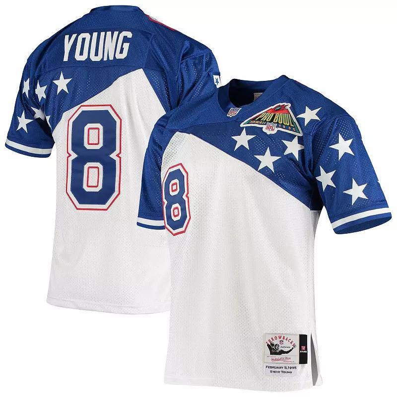 Men's Mitchell & Ness Steve Young White/Blue NFC 1994 Pro Bowl Authentic Jersey, Size: 52 Product Image