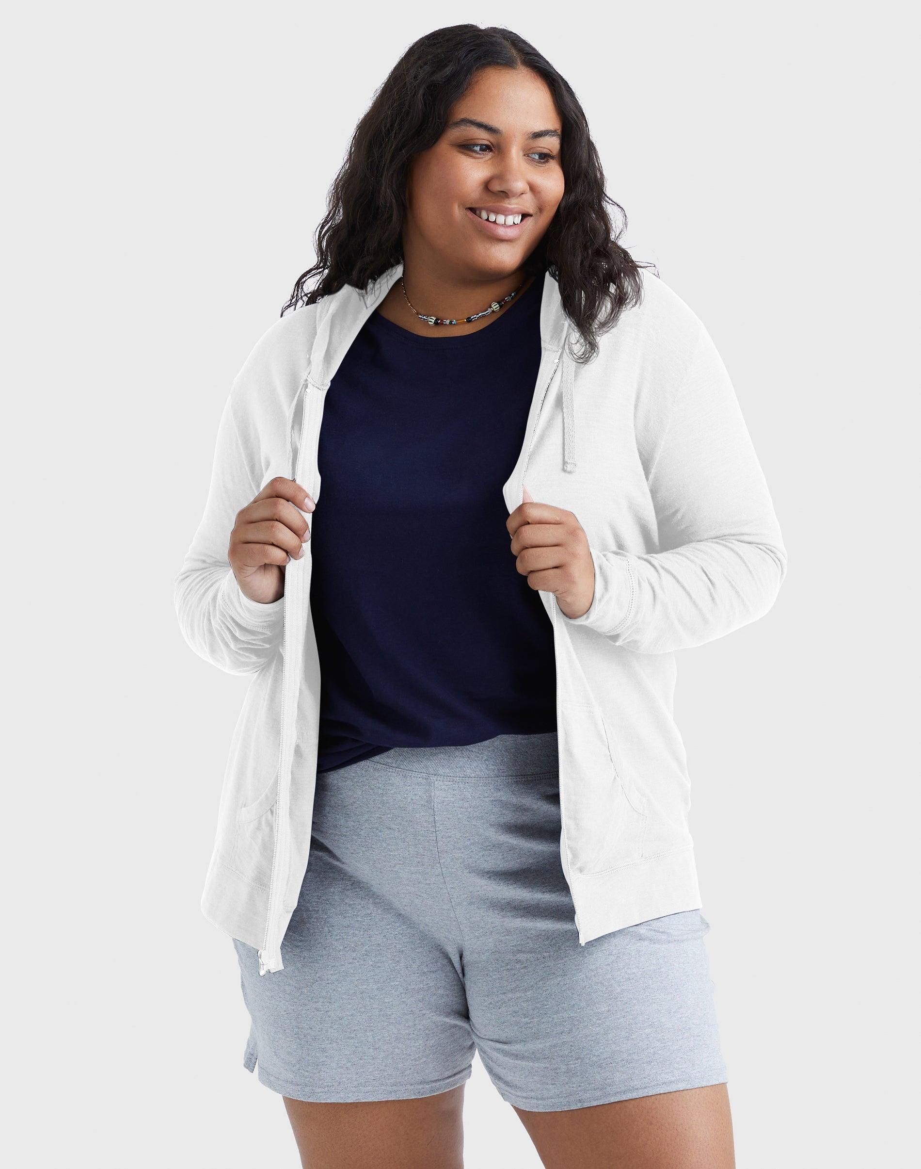 Plus Size Just My Size® Slubbed Hoodie, Women's, Size: 5XL, Process Blue Product Image
