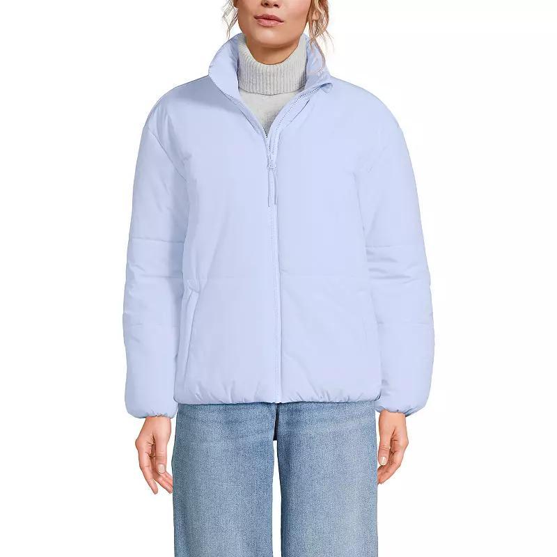 Women's Lands' End Insulated Mockneck Commuter Jacket, Size: XS, Soft Purple Product Image