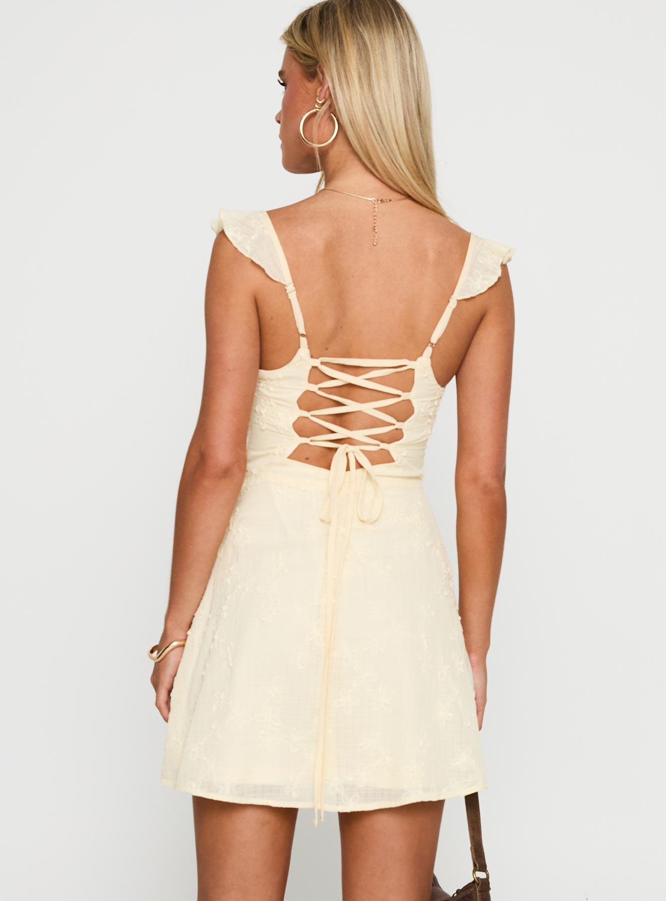Landon Mini Dress Lemon Product Image