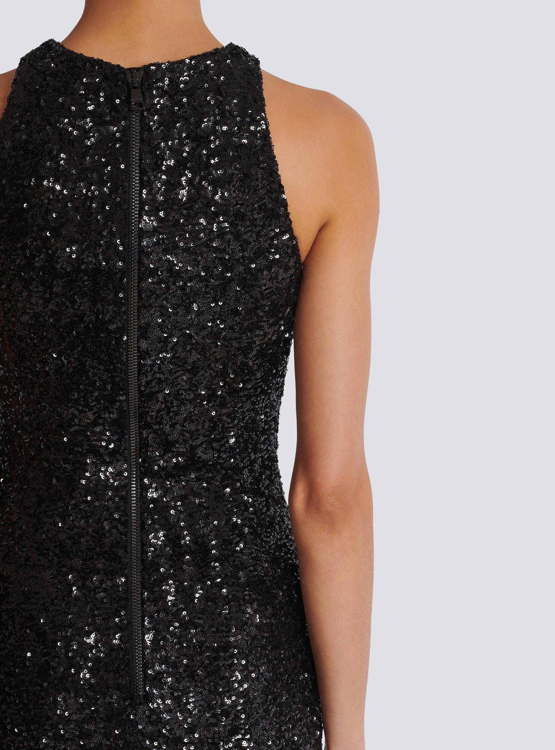 Sequin dress with Grape embroidery Product Image