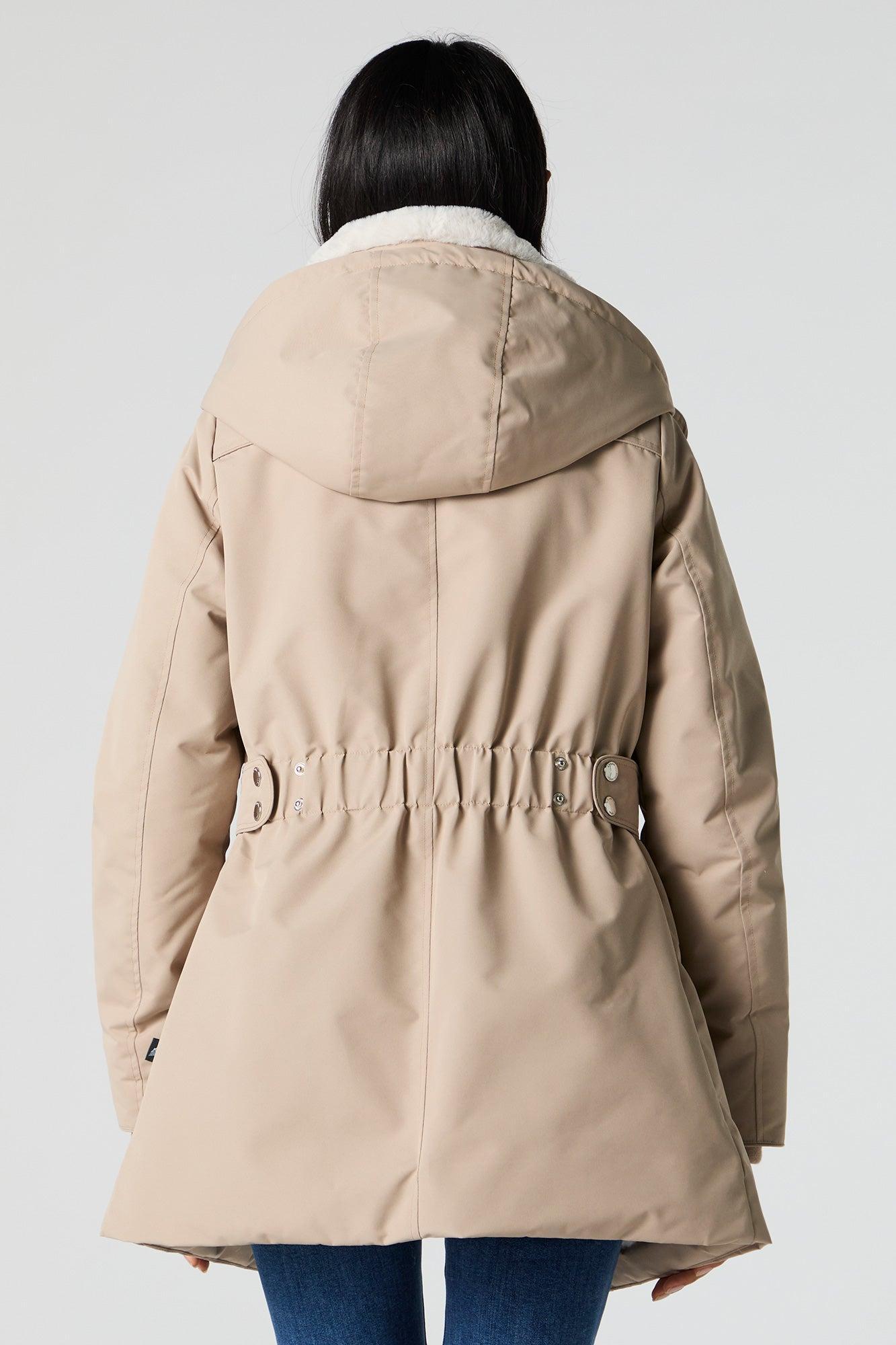 Faux Fur Lined Hooded Parka Female Product Image