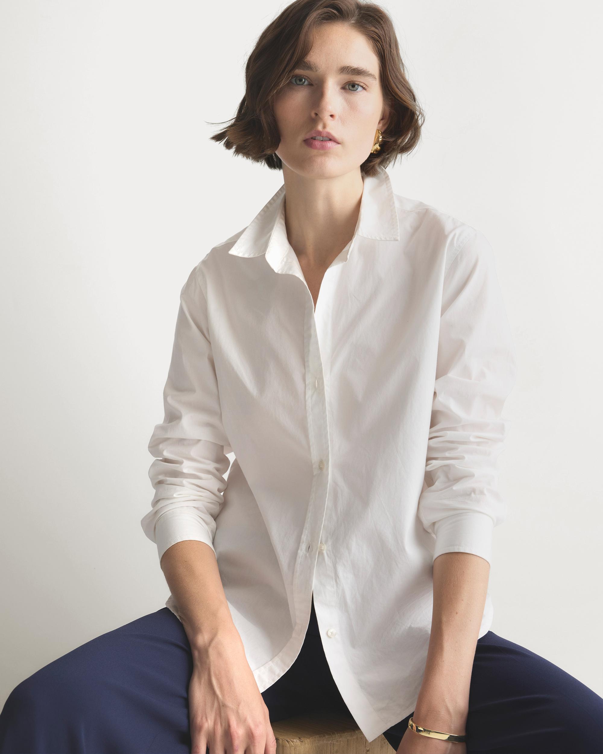 Quince | Women's Poplin Long Sleeve Shirt Organic Cotton Product Image