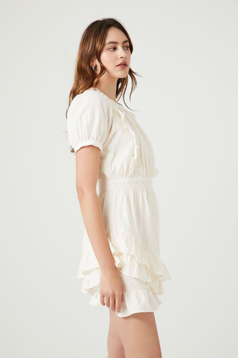 Crochet Lace Ruffle Mini Dress | Forever 21 Product Image