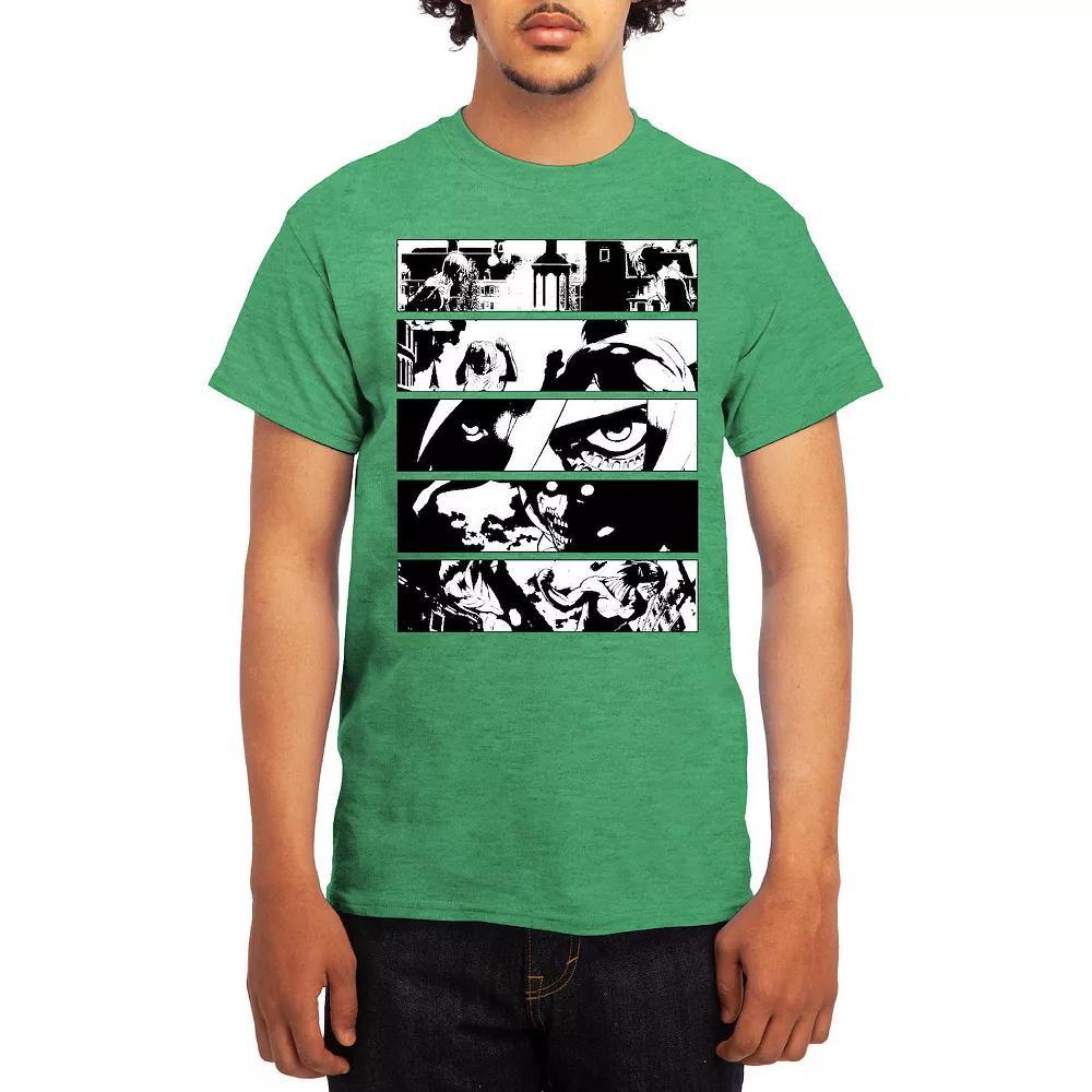 Men's Attack on Titan Black & White Battle Layout Tee, Size: XXL, Grey Red Product Image