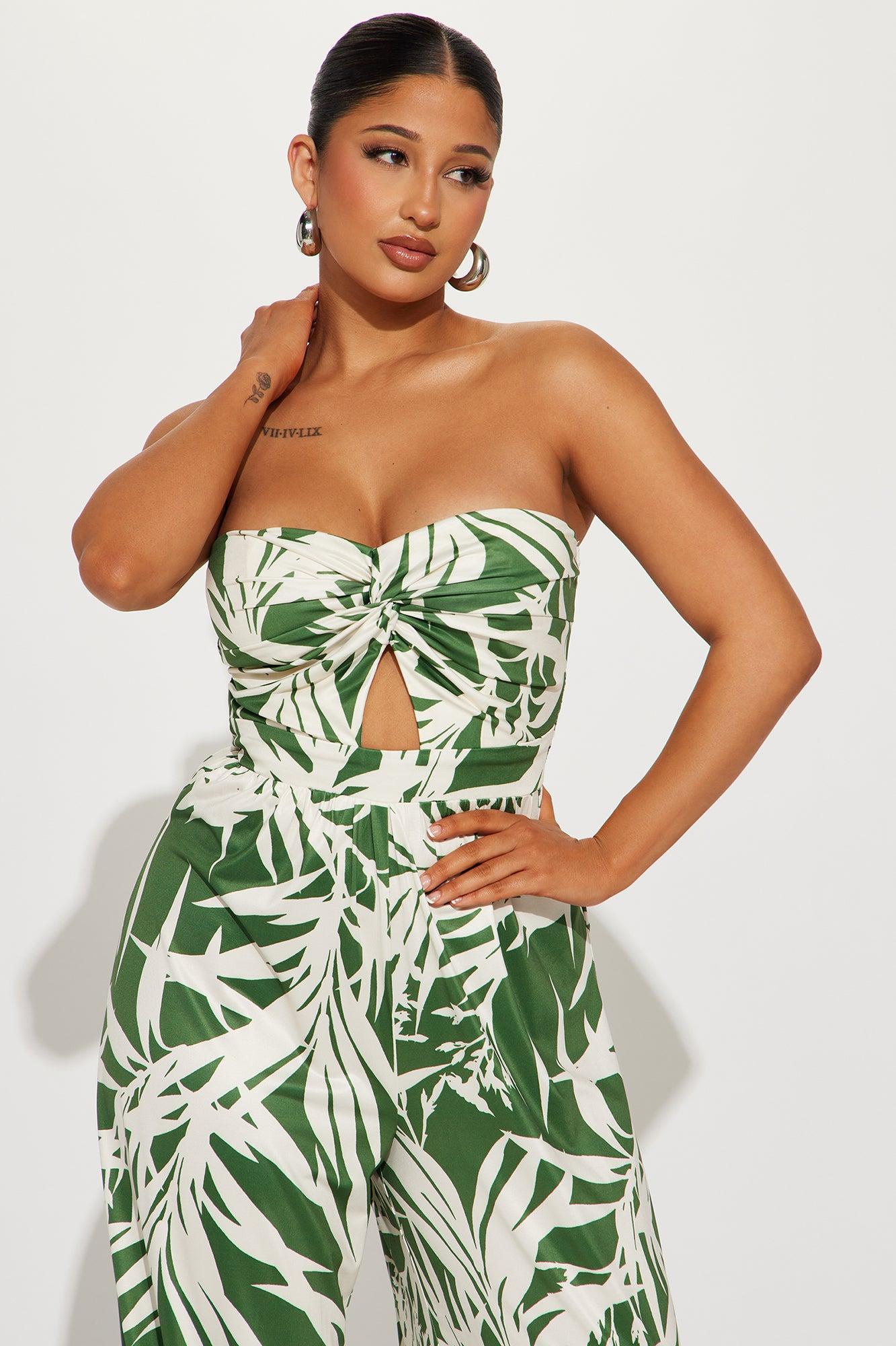 Weekend Resort Jumpsuit - Olive/combo Product Image