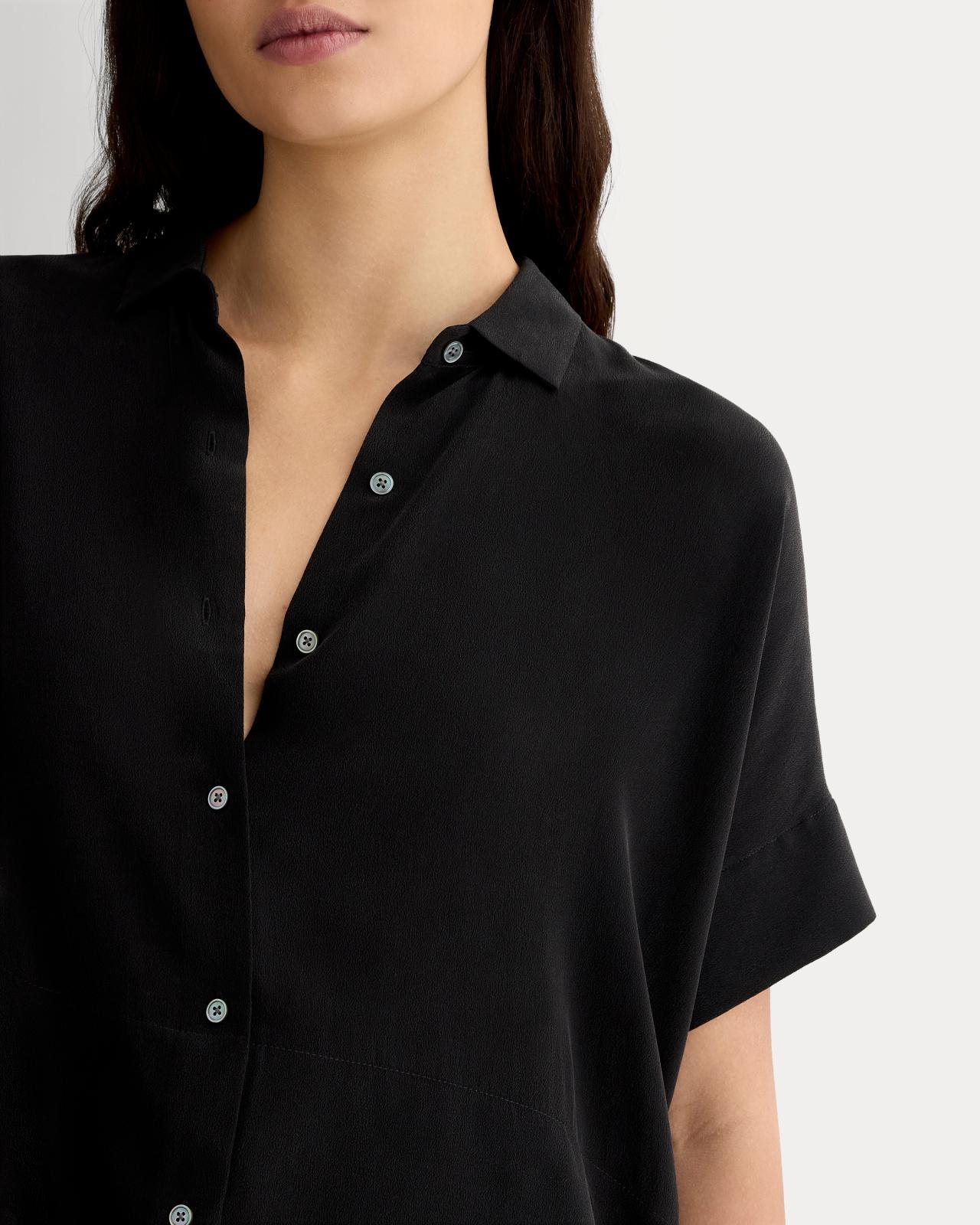 The Boxy Shirt in Washable Silk Product Image