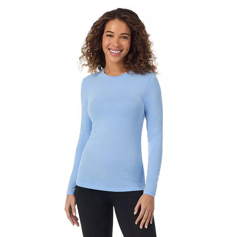 Women's Cuddl Duds® Softwear with Stretch Long Sleeve Top, Size: Medium, Ivory Houndsto Product Image