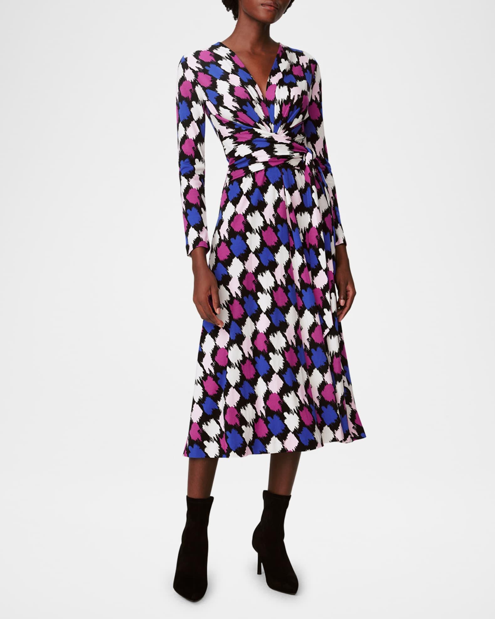 Dorothee Brushstroke-Print Midi Dress Product Image