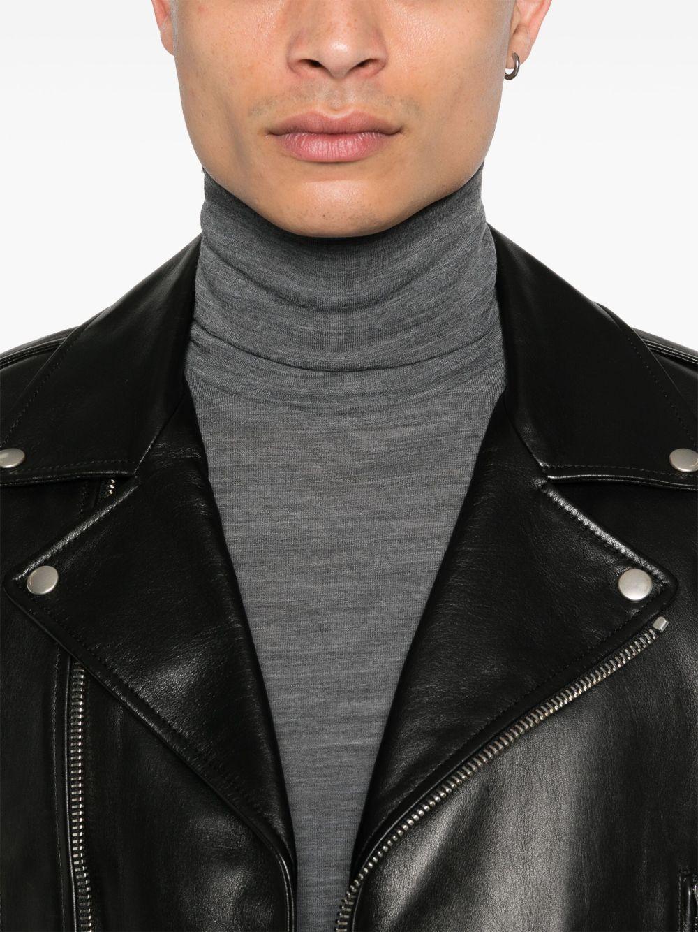 leather biker jacket Product Image