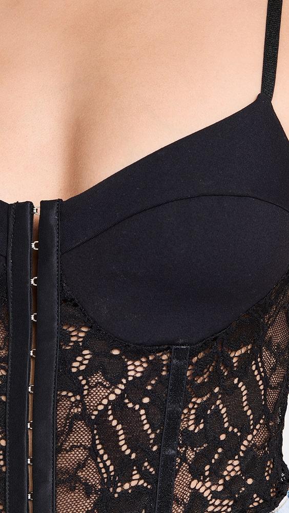 Free People Lace Night Rhythm Thong Bodysuit | Shopbop Product Image