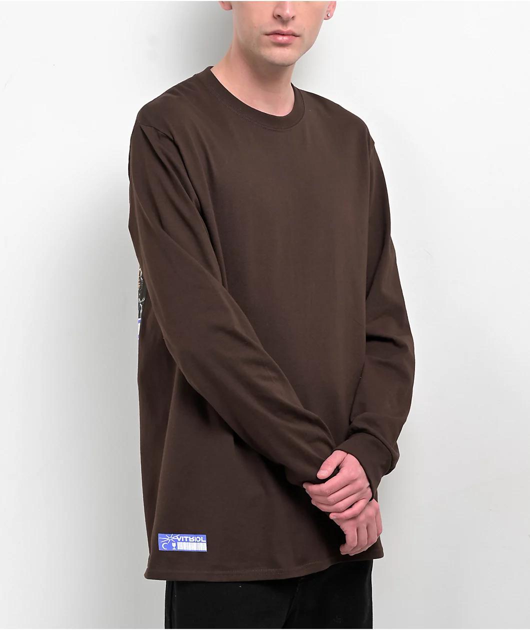 Vitriol Chaos Brown Long Sleeve T-Shirt Product Image