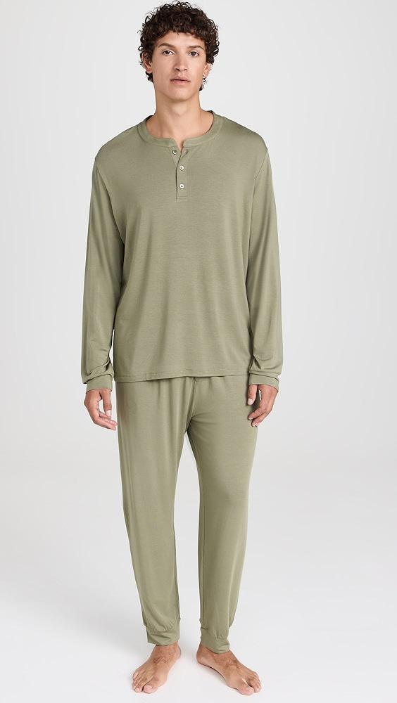 Eberjey Henry Modal Long Sleeve PJ Set | Shopbop Product Image