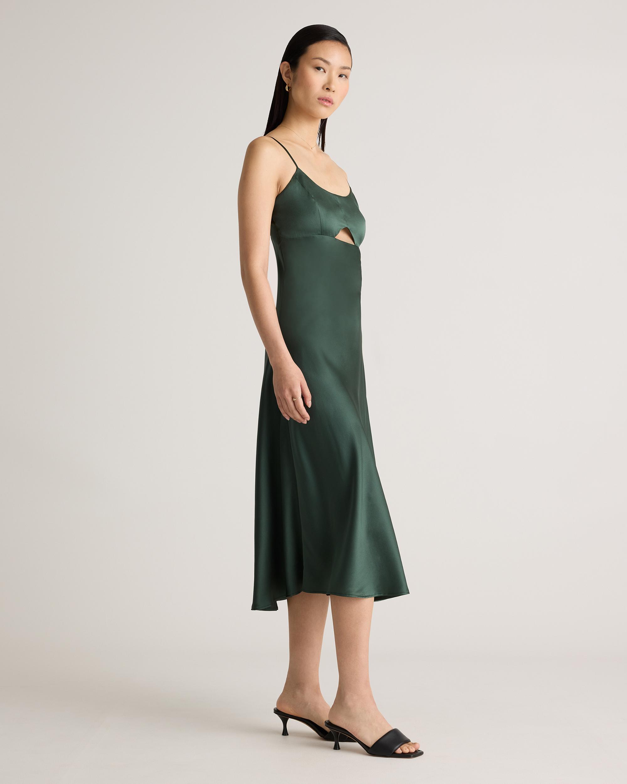 Quince | Women's Cutout Midi Slip Dress Mulberry Silk Product Image
