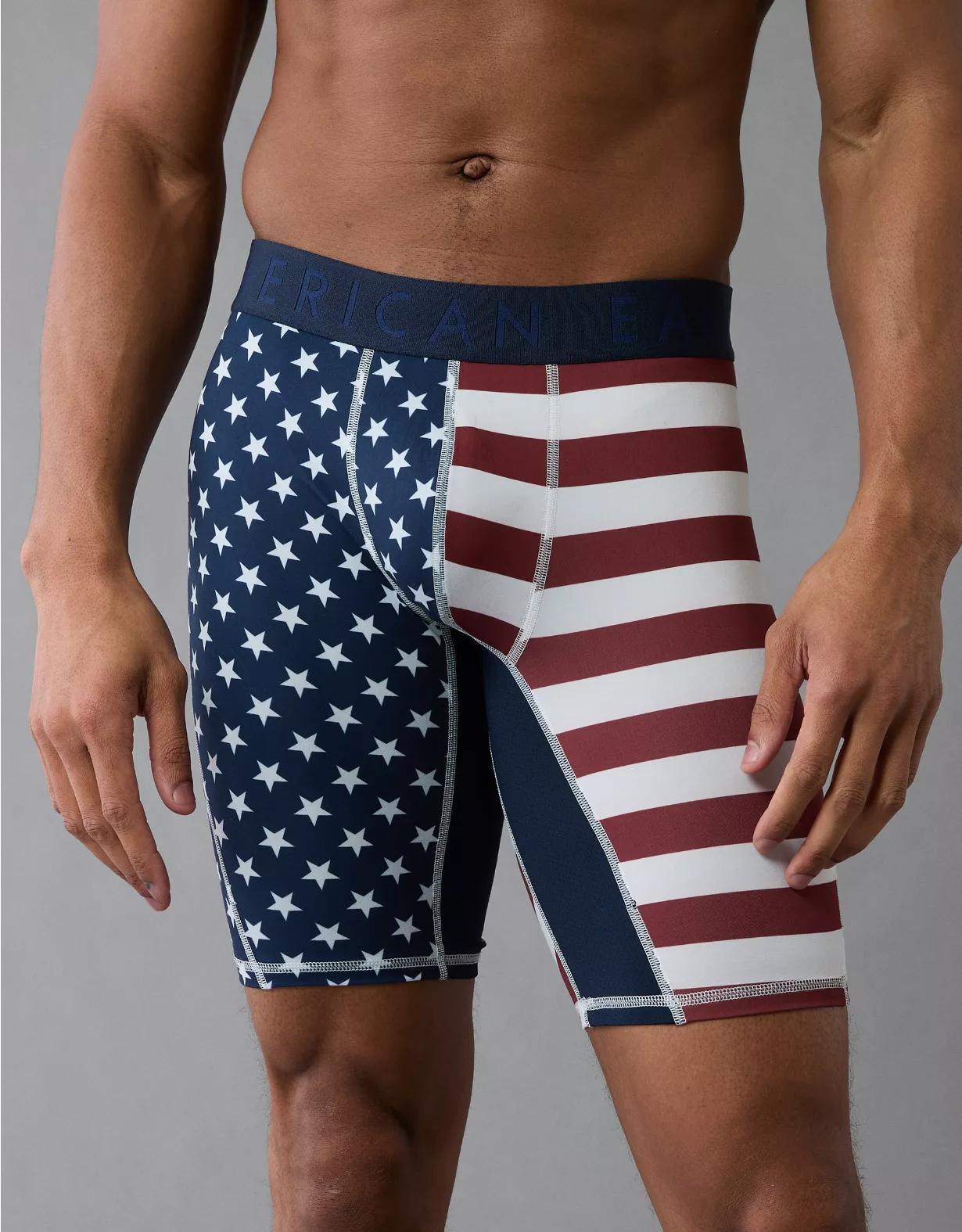 AEO Men's USA Stars & Stripes 8" Flex Boxer Brief Product Image